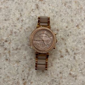 Michael Kors rose gold and pink watch